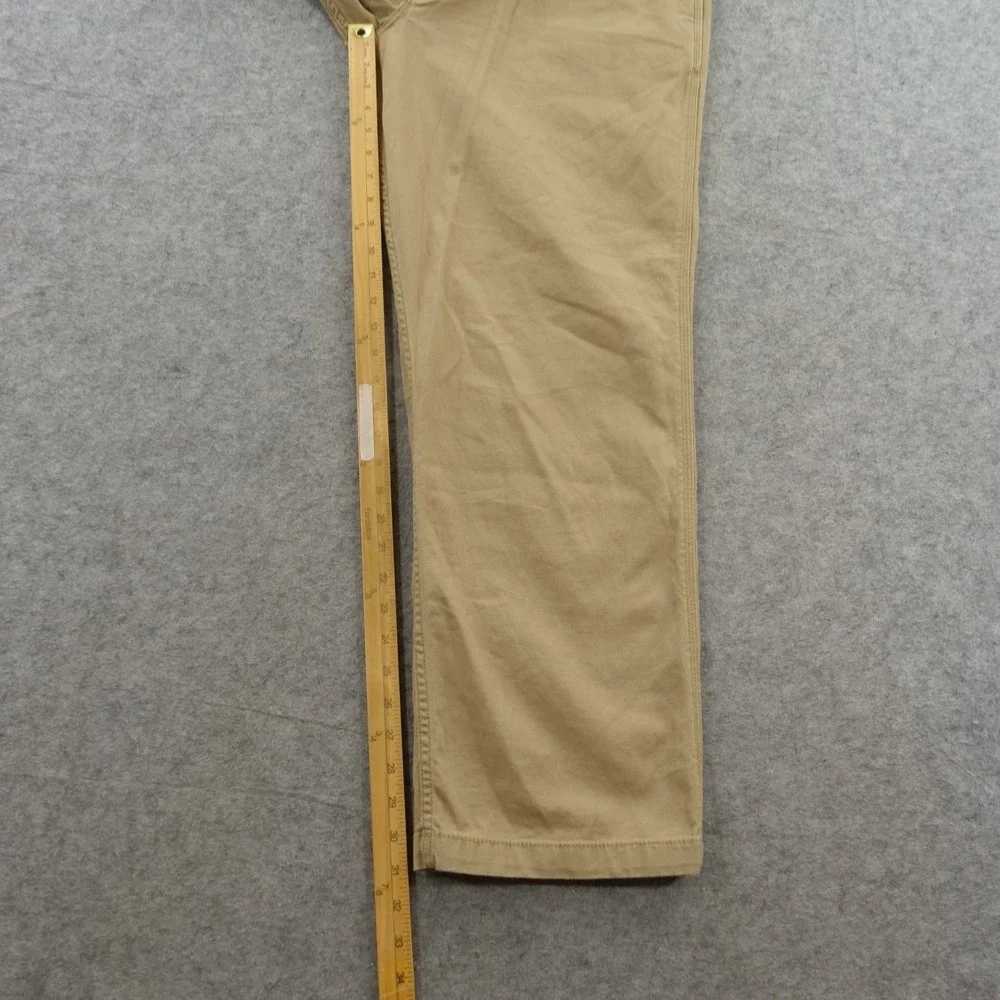Carhartt Pants Mens 42 Beige Khaki Canvas Rugged Flex Relaxed Fit Work 102291